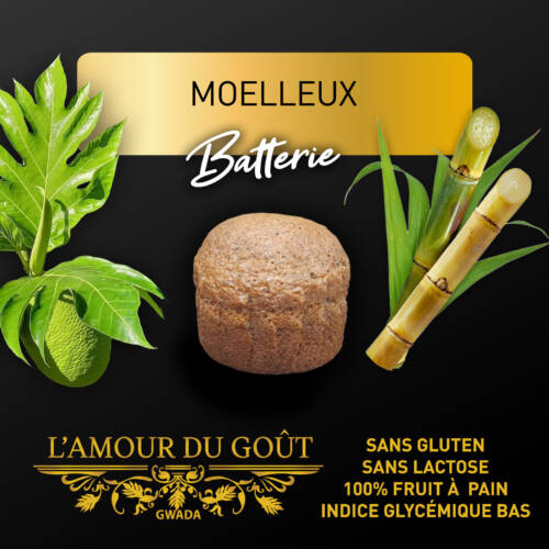 Moelleux batterie (fruit à pain) sans gluten à la canne à sucre – L'Amour du Goût Gwada