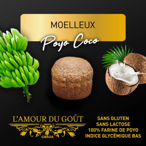 Moelleux poyo coco sans gluten à la farine de banane poyo – L'Amour du Goût Gwada