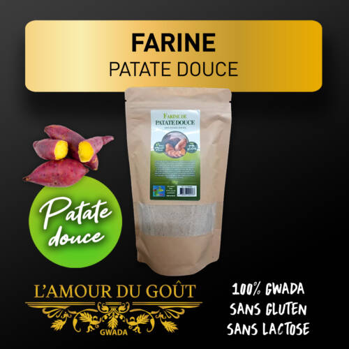 Farine 100 % Guadeloupe L'Amour du Goût patate douce, sachets de 200 g sans gluten et sans lactose