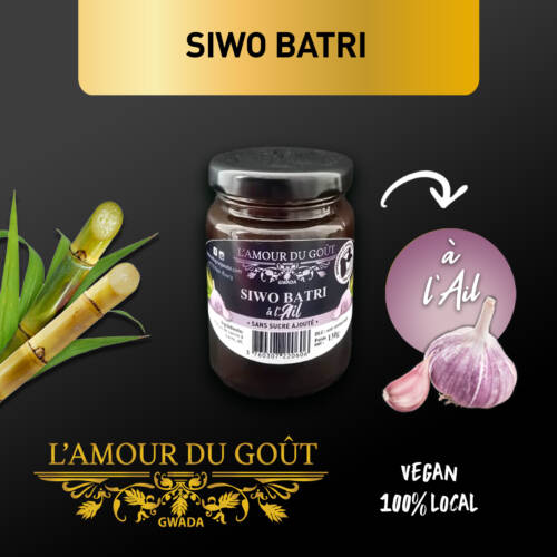 Pot de Siwo Batri à l'ail 100 % Guadeloupe L'Amour du Goût, 130 g, vegan