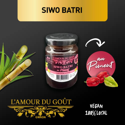 Pot de Siwo Batri au piment 100 % Guadeloupe L'Amour du Goût, 130 g, vegan